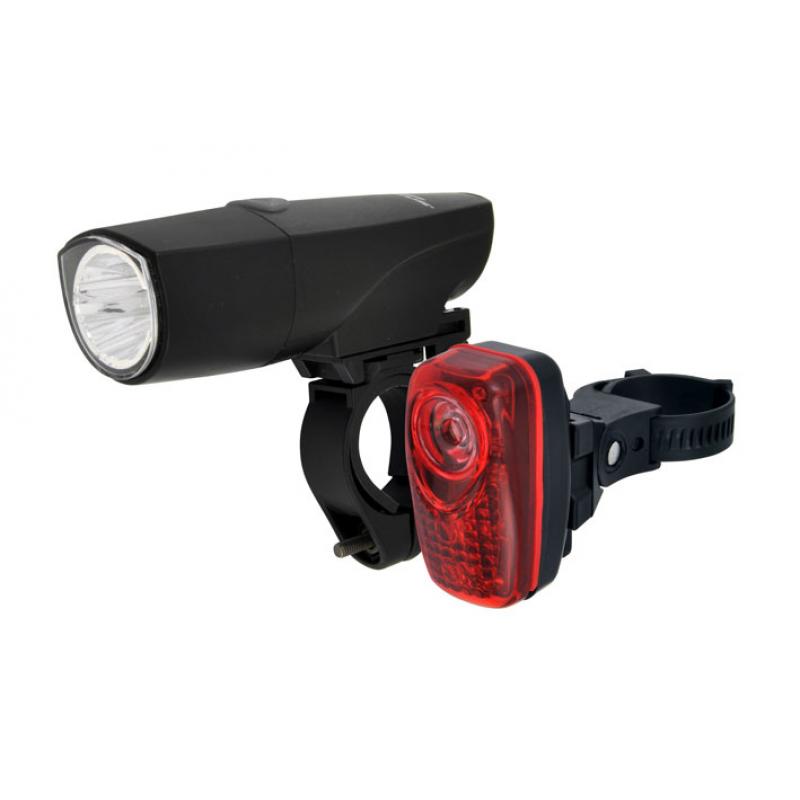 Купить КОМПЛЕКТ: Свет передний Longus 1W LED/4ф-ции + задний 0,5W+2LED/3ф-ции